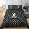 Louis Vuitton Black Monogram Comforter Bedding Set