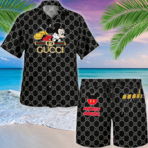 GC Mickey Mouse Disney Black Premium Hawaii Set Luxury Brand Fashion For Men - TH3200164