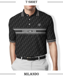 Men’s Polo Shirt 3D – Printed Christian Dior Logo 3D – AF00657