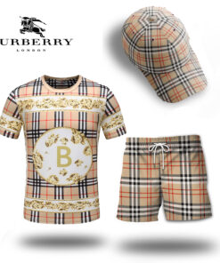 Burberry T-shirts Beach Shorts and Cap For Unisex ST9G-Max4619