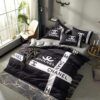 Chanel Logo White Ribbons Bedding Set