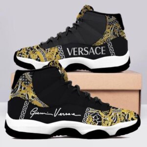 Black Gianni Versa.ce Air Jordan 11 Sneakers Shoes Hot 2025 Gifts For Men Women PEA1022