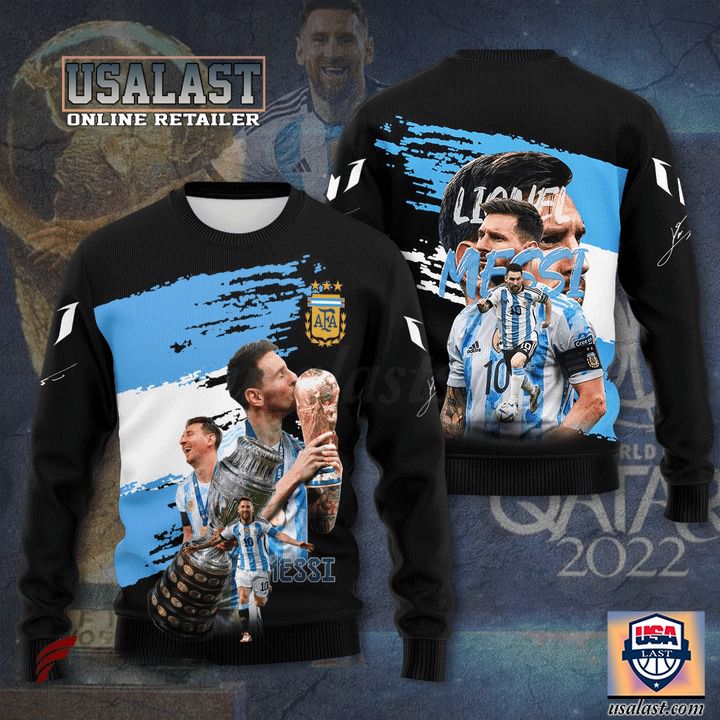 Lionel Messi The GOAT Ugly Christmas Sweater - Looking so nice