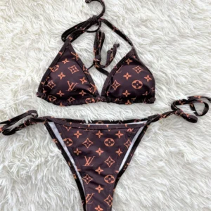 LOUIS VUITTON Print Brown Bikini 2 Pc Set M0301018