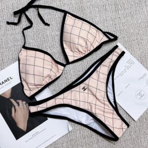 CHANEL Hot Pink Bikini 2 Pc Set Max08411