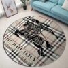 Burberry Established 1856 Luxury Brand Fashion Round Rug Carpet Home Decor LVT00452