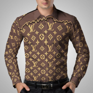 Limited LV Long Sleeve Button Shirt for Men Hot 2026 LNT000020498