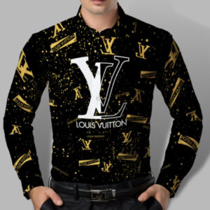 Limited LV Long Sleeve Button Shirt for Men Hot 2026 LNT000020519