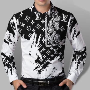 Limited LV Long Sleeve Button Shirt for Men Hot 2026 LNT000020521