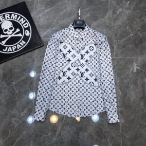 Limited LV Long Sleeve Button Shirt for Men Hot 2026 LTV1030