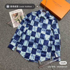 Limited LV Long Sleeve Button Shirt for Men Hot 2026 LTV1037