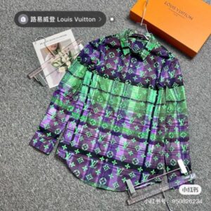 Limited LV Long Sleeve Button Shirt for Men Hot 2026 LTV1038