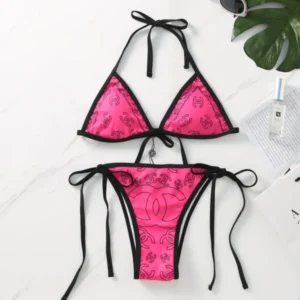 CHANEL Hot Pink Bikini 2 Pc Set-PM00552