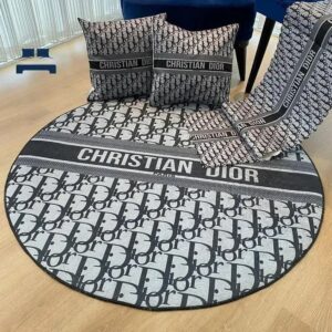 Christian Dior Paris Luxury Brand Fashion Round Rug Carpet Home Decor Special Gift LVT00446