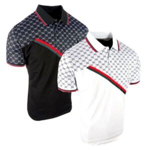 (Black & White) New 2023 - Gucci Polo Shirt For Men - B9G-PO- DN29707