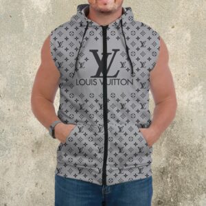 Premium Louis Vuitton Sleeveless Zip Hoodie For Men - DN9070611