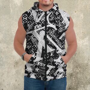 Premium Louis Vuitton Sleeveless Zip Hoodie For Men - DN9060715