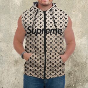 Premium Louis Vuitton Sleeveless Zip Hoodie For Men - DN9060721