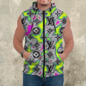Premium Louis Vuitton Sleeveless Zip Hoodie For Men - DN9060726