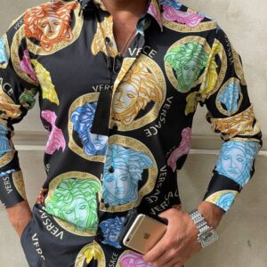 Limited Versa.ce Long Sleeve Button Shirt for Men Hot 2026 LIIV1106