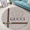 Gucci Bee White Luxury Brand Fashion Round Rug Carpet Home Decor Special Gift LVT00398