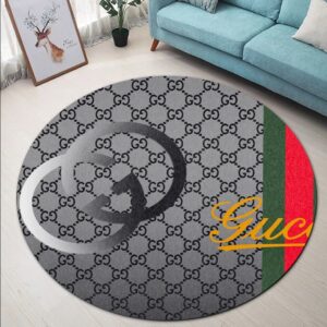 Gucci Grey Luxury Brand Round Rug Carpet Home Decor LVT00425