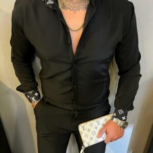 Limited LV Long Sleeve Button Shirt for Men Hot 2026 LILL1116