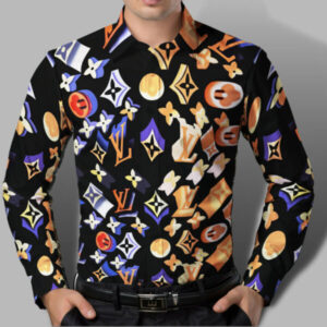 Limited LV Long Sleeve Button Shirt for Men Hot 2026 LNT000020526