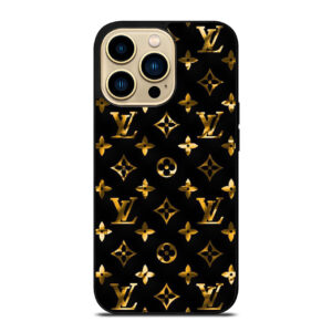 LOUIS VUITTON LV LOGO GOLD BLACK iPhone Case Cover M2612010