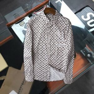 Limited LV Long Sleeve Button Shirt for Men Hot 2026 LV2802S