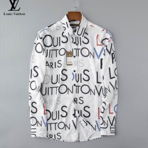 Limited LV Long Sleeve Button Shirt for Men Hot 2026 LV2803S1