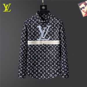 Limited LV Long Sleeve Button Shirt for Men Hot 2026 LV2819S