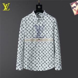 Limited LV Long Sleeve Button Shirt for Men Hot 2026 LV2820S