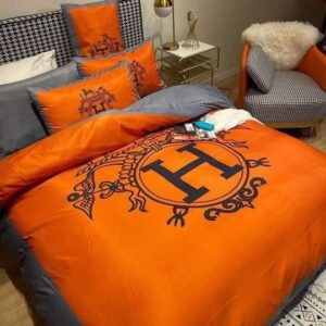 Hermes Limited Luxury Brand Bedding Set Home Decor - Max010072
