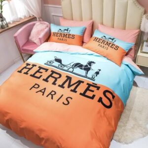 Hermes Limited Luxury Brand Bedding Set Home Decor - Max010077