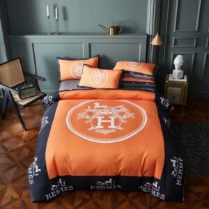 Hermes Limited Luxury Brand Bedding Set Home Decor - Max010082