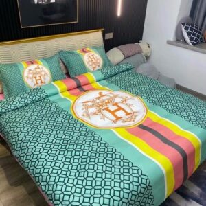 Hermes Limited Luxury Brand Bedding Set Home Decor - Max010129