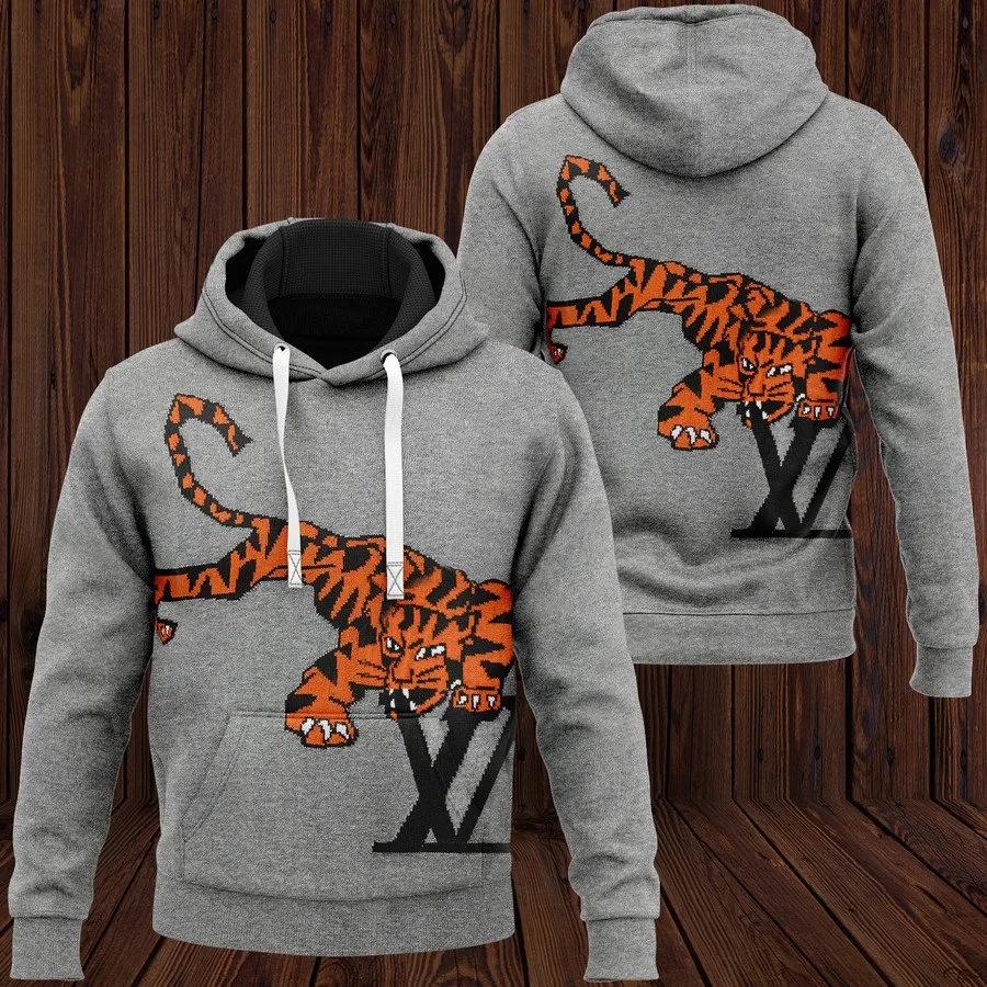 Fashion Luxury Brand LV, Louis Vuitton Tiger Unisex Hoodie For Men Women
