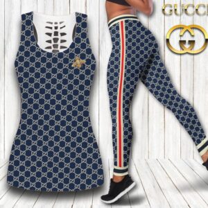 Gucci hublot tank top leggings luxury brand clothing clothes outfit gym for women hot 2023 - Max07662