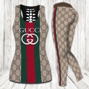 Gucci hublot tank top leggings luxury brand clothing clothes outfit gym for women hot 2023 - Max07663
