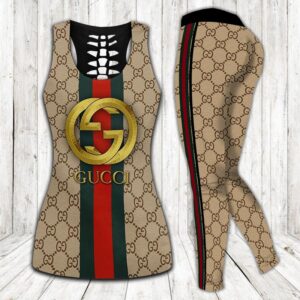 Gucci hublot tank top leggings luxury brand clothing clothes outfit gym for women hot 2023 - Max07665