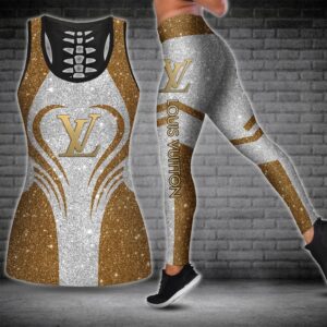 Louis Vuitton hublot tank top leggings luxury brand clothing clothes outfit gym for women hot 2023 - Max07669