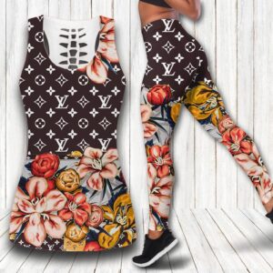 Louis Vuitton hublot tank top leggings luxury brand clothing clothes outfit gym for women hot 2023 - Max07677