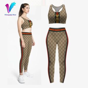 Gucci Blue Sports Bra Leggings Underwear Luxury Brand LV Clothing Clothes Outfit Gym For Women - Max07874