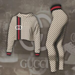 Gucci Croptop Hoodie Leggings For Women Luxury Brand Clothing Clothes Outfit-Max08464