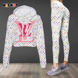 L.Vuitton Croptop Hoodie Leggings For Women Luxury Brand Clothing Clothes Outfit-Max08487