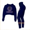 Versace Croptop Hoodie Leggings For Women Luxury Brand Clothing Clothes Outfit-Max08492