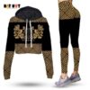 Versace Croptop Hoodie Leggings For Women Luxury Brand Clothing Clothes Outfit-Max08495