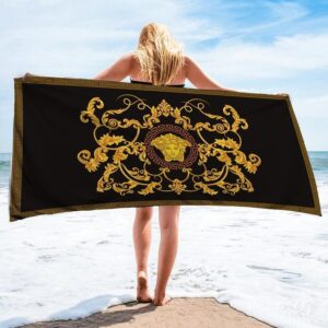 Versace Soft Cotton Bath Large Beach Towel Hot 2023 Item Fashion - Max09514