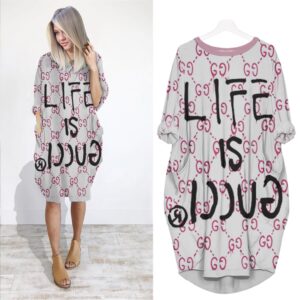 Gucci batwing pocket dress luxury brand clothing clothes outfit for women - Min00320